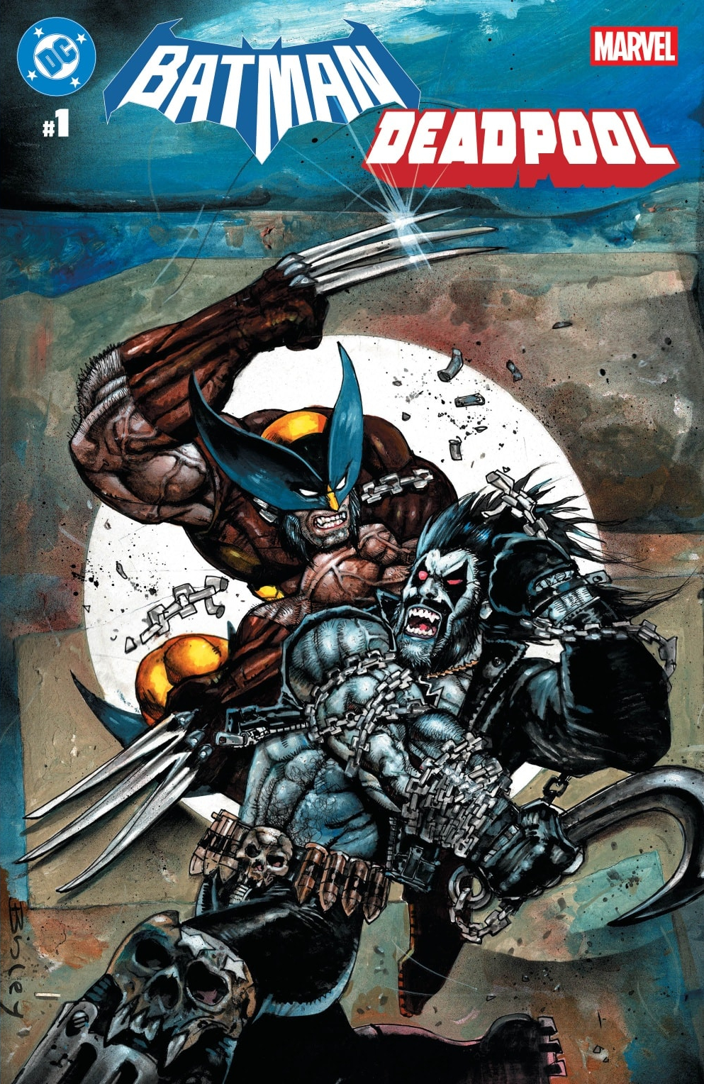 Wolverine Deadpool Lobo cover by Simon Bisley