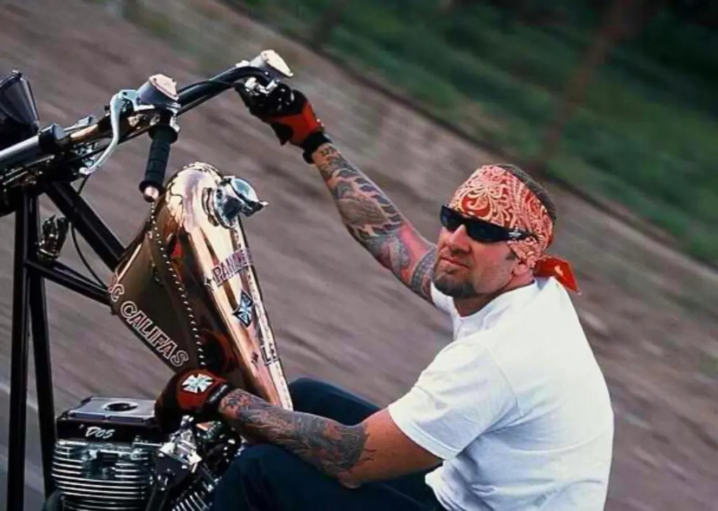 Jesse James from Westcoast Choppers on his bike