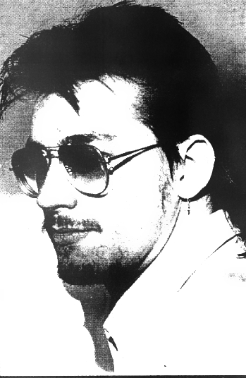 Photo of Simon Bisley from Comics Interview magazine #99