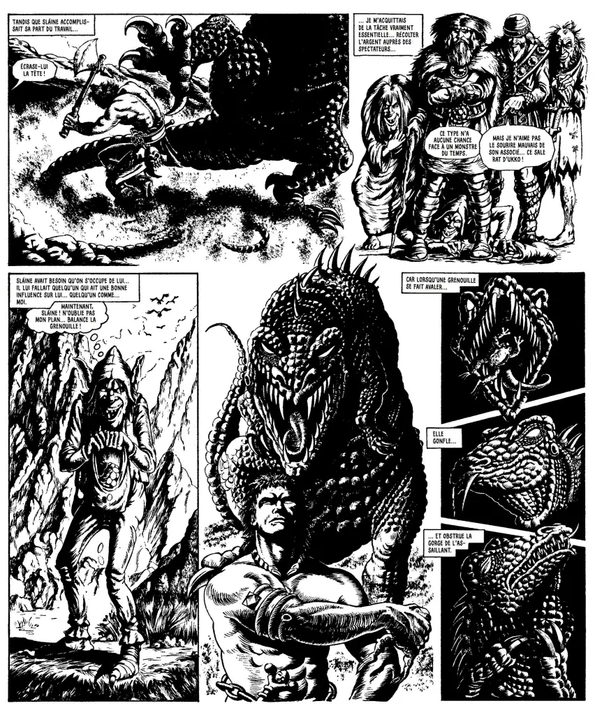 Original comic art of Sláine's early days by Angie Kincaid.