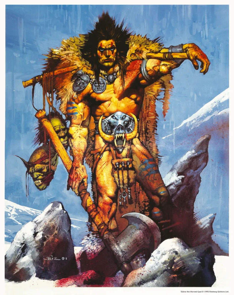 Simon Bisley's Sláine the horned god painting